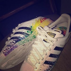 “WHAT THE” Adidas Superstar Sneakers